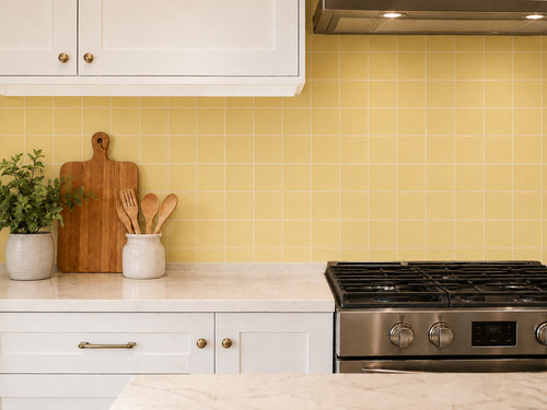 4x4 matte sunlit yellow tile - matte,