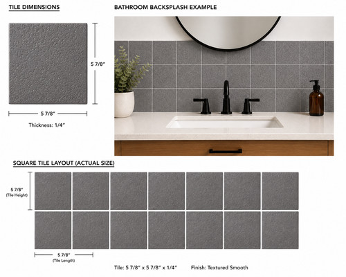 6x6 ash gray slip resistant - ash,